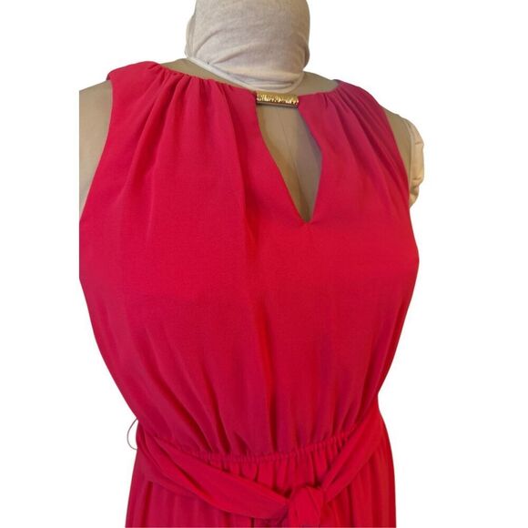 Vince Camuto Fliowy Blouson Halter Maxi Dress Sz. 6 Red - Picture 4 of 8